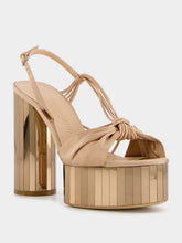 Ferragamo Platform Sandal With Mirrored Heel