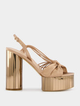 Ferragamo Platform Sandal With Mirrored Heel