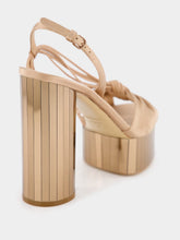 Ferragamo Platform Sandal With Mirrored Heel