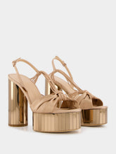 Ferragamo Platform Sandal With Mirrored Heel