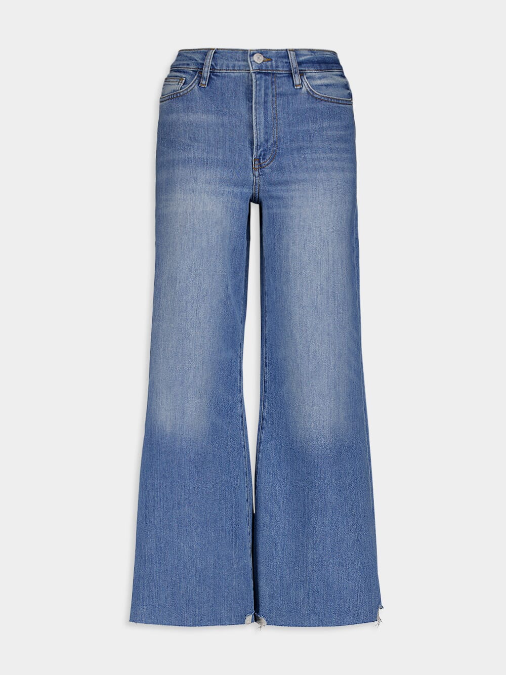 FrameLe Palazzo Cropped Denim Trousers at Fashion Clinic