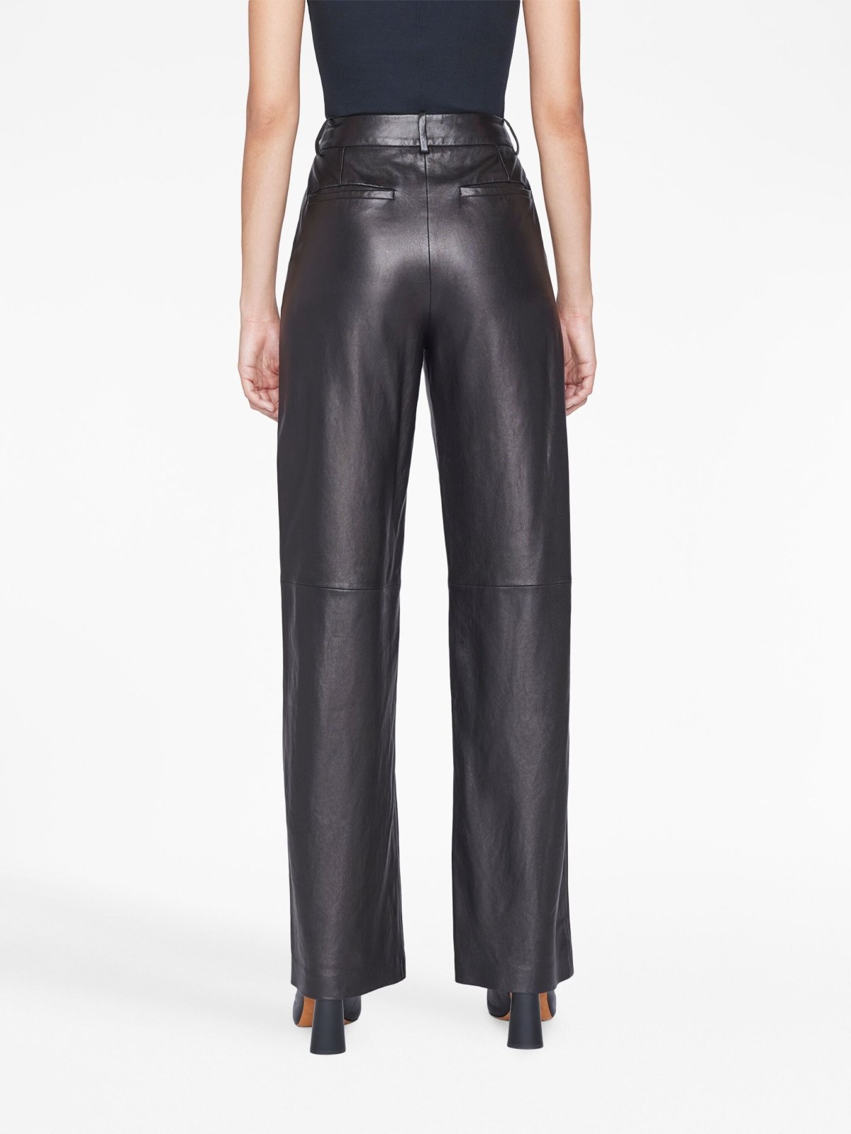 FrameLeather High-Waisted Trousers at Fashion Clinic