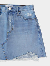 Frame Ripped High-Waisted Denim Skirt