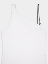 Givenchy Asymmetric Chain Detail White Top