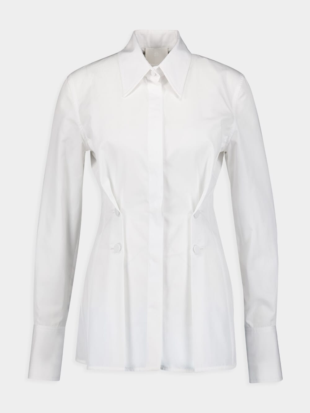 GivenchyPleated Effect Popelin Cotton Shirt at Fashion Clinic