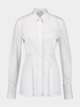 Givenchy Pleated Effect Popelin Cotton Shirt
