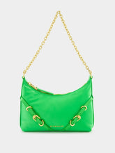 Givenchy Voyou Party Green Bag In Nylon Satin