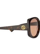 Gucci 1257 Havana Square Sunglasses