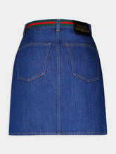 Gucci Belted Denim Miniskirt