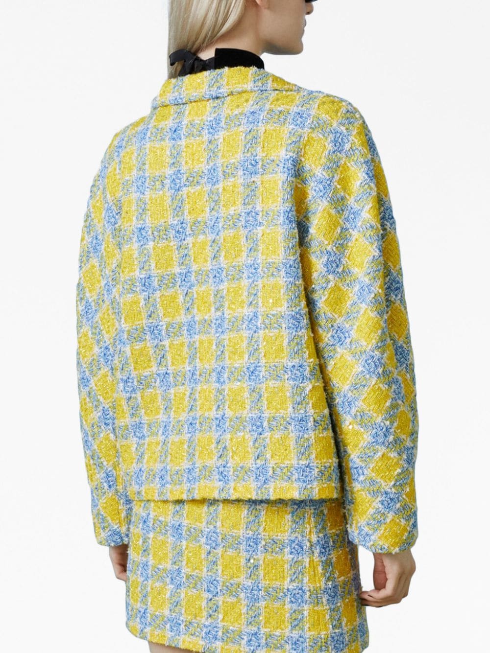 Check Pattern Tweed Jacket