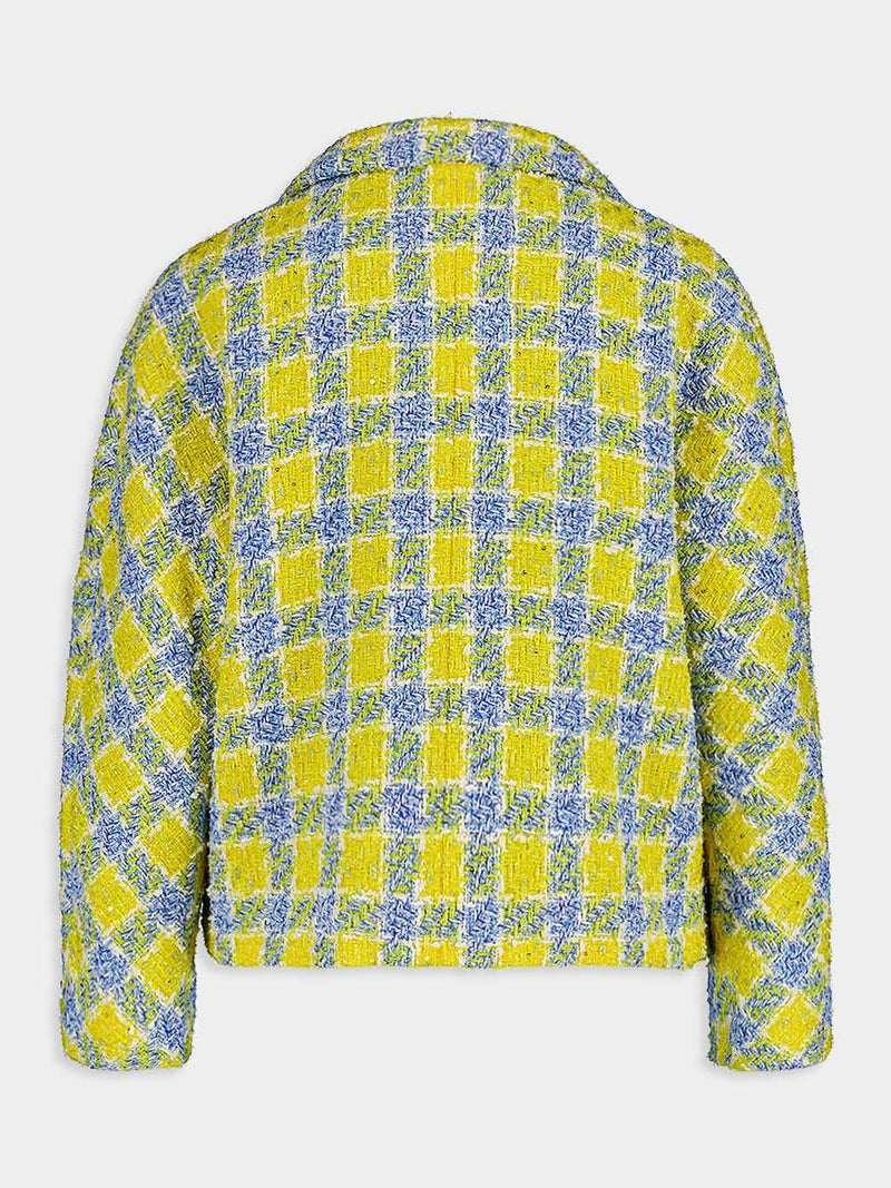 Gucci yellow cheap tweed jacket