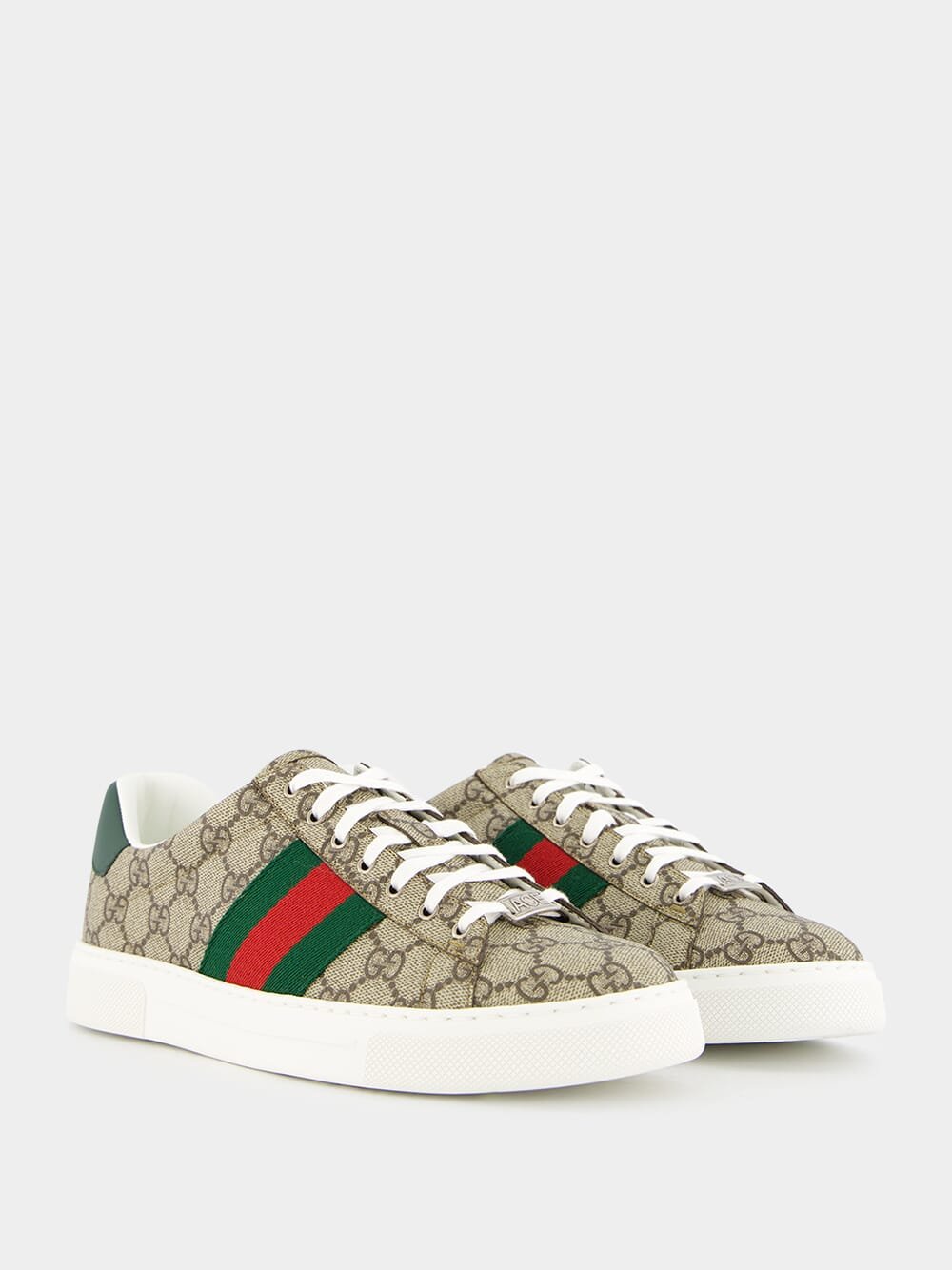 GucciClassic Web-Trim Sneakers at Fashion Clinic