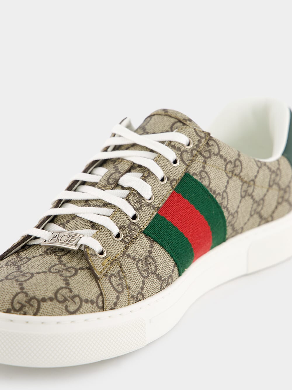 GucciClassic Web-Trim Sneakers at Fashion Clinic