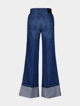 Gucci Denim Trousers With Gucci Print