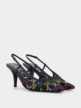 Gucci GG Crystal-Embellished Mesh 75mm  Pumps