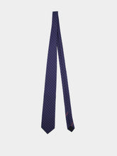 Gucci GG Monogram Blue Silk Tie