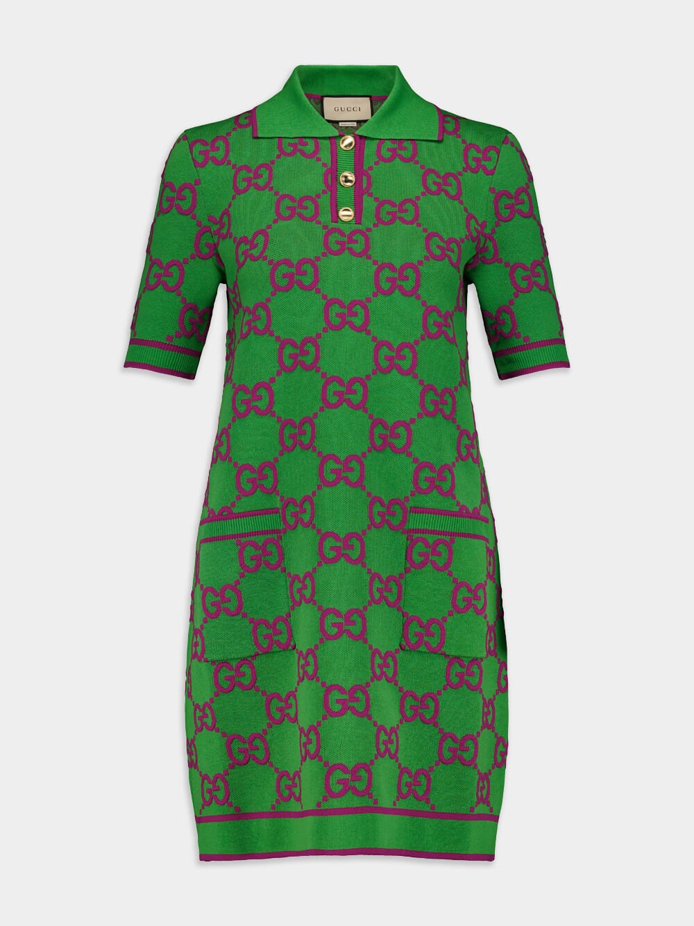 Gucci GG Monogram-Jacquard Polo Dress