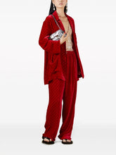 Gucci GG-Pattern Velvet Trousers