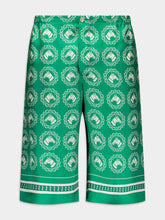 Gucci Horse-Graphic Print Silk Shorts