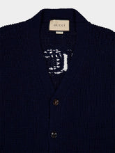 Gucci Intarsia-Knit Logo Wool Cardigan