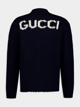 Gucci Intarsia-Knit Logo Wool Cardigan