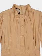 Gucci Interlocking G Chain Silk Jacquard Fluid Dress