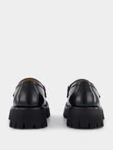 Gucci Interlocking G Lug Sole Leather Loafers