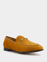 Gucci Jordaan Horsebit-Detail Suede Loafers