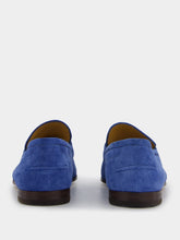 Gucci Jordaan Blue Suede Loafers