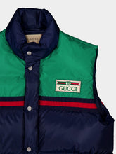 Gucci Logo-Appliqué Satin Padded Gilet