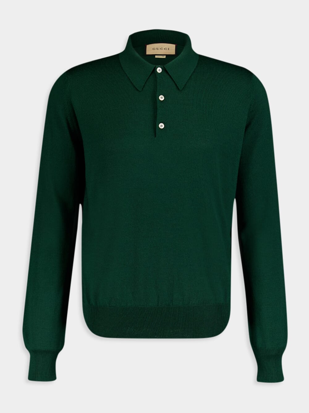 Gucci Logo Embroidered Wool Polo Sweater Fashion Clinic