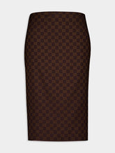 Gucci Monogram Pattern Pencil Skirt