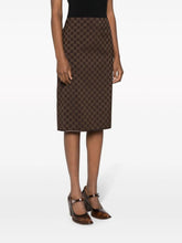 Gucci Monogram Pattern Pencil Skirt