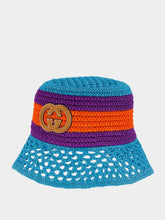 Gucci Raffia-Effect Viscose Bucket Hat