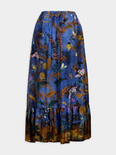 Gucci Tian Print Silk Twill Skirt