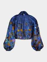 Gucci Tian Print Silk Twill Top