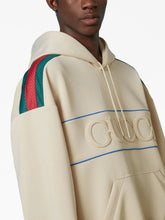 Gucci Web-Stripe Logo-Embossed Hoodie