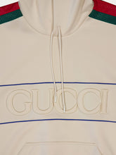 Gucci Web-Stripe Logo-Embossed Hoodie
