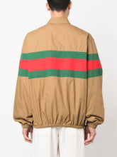 Gucci Web-Stripe Zip-Up Cotton Shirt Jacket