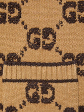 Gucci Wool Camel Bouclé Jacquard Mini Dress