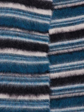 Isabel Marant Duke Striped Brushed Blue Scarf