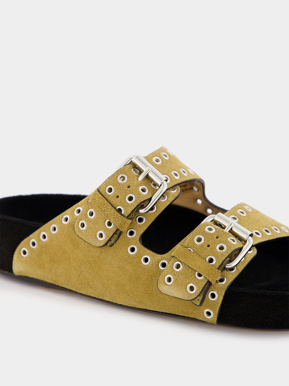 Isabel MarantLennyo Eyelet-Embellished Brown Sandals at Fashion Clinic