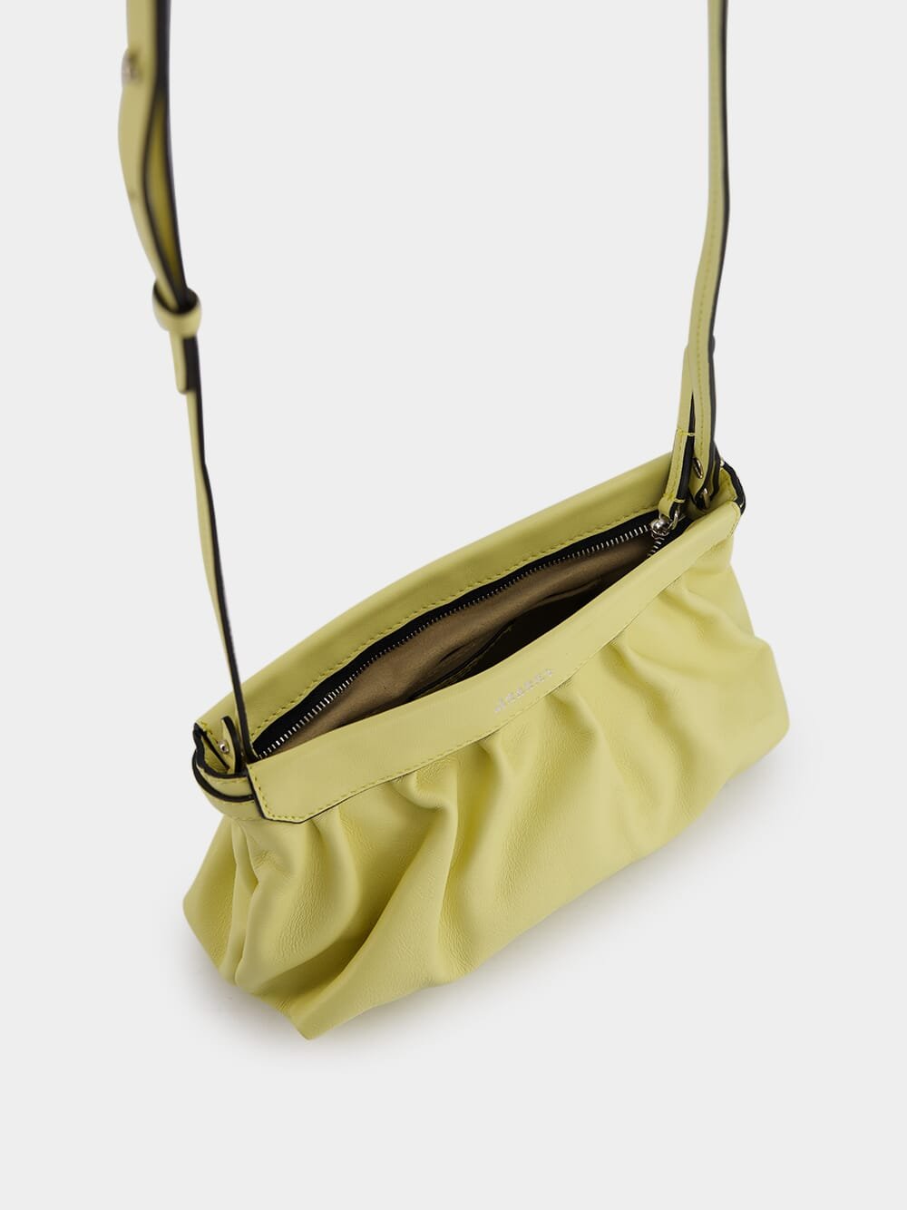 ISABEL MARANT Luz leather clutch bag - Yellow