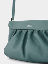 Isabel Marant Luzes Gathered Crossbody Green Leather Bag