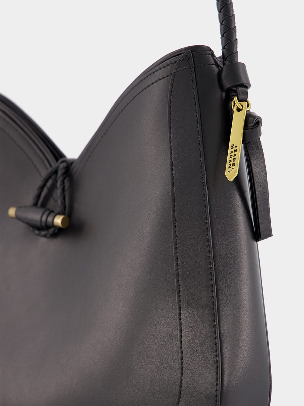 Isabel MarantVigo Leather Black Shoulder Bag at Fashion Clinic