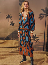 Johanna Ortiz Cendere Blue Amamere midi skirt