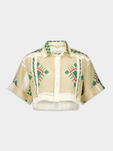 Johanna Ortiz Guapi Cropped Linen Shirt
