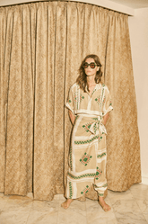 Johanna Ortiz Guapi Cropped Linen Shirt