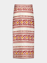 Johanna Ortiz Pleno Sol-Embroidered Cotton Wrap Skirt