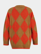 La DoubleJ Argyle Alpaca Blend Cardigan